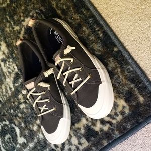 Sperry Pier Wave LTT slip on sneaker in charcoal